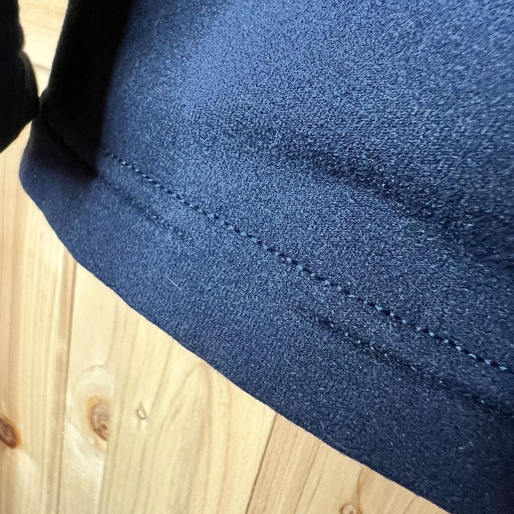 Polo Sport Ralph Lauren Navy Blue Quarter Zip Pullover Sweater USA L Stripe Trim - Picture 8 of 9